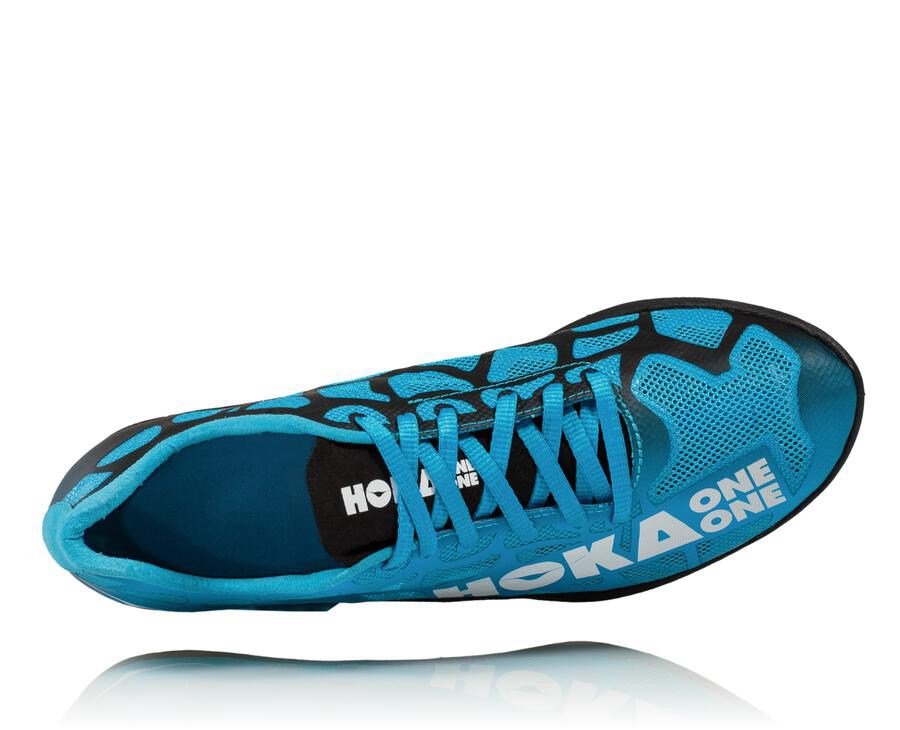 Hoka One One Rocket X Spikes Herr - Blå/Vita - YLCFP-0785